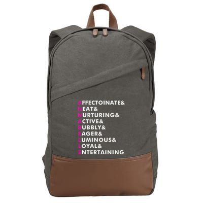 Annabelle Name Personalized Gift Cotton Canvas Backpack