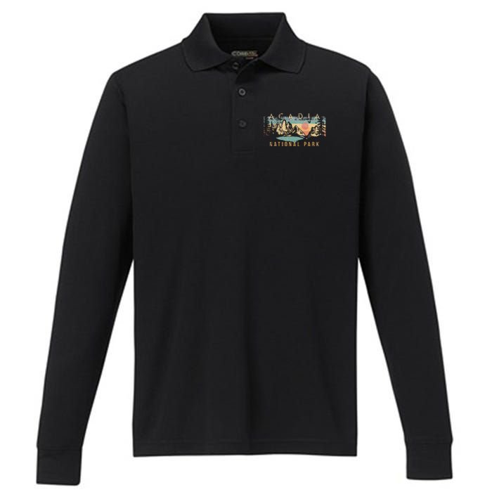 Acadia National Park Performance Long Sleeve Polo