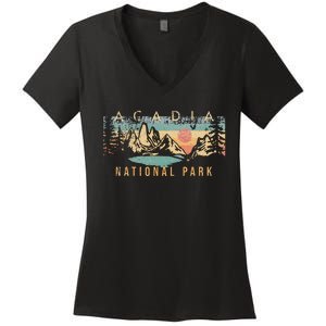 Acadia National Park Women's V-Neck T-Shirt