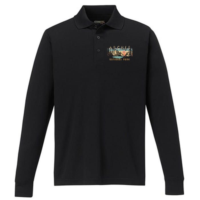 Arches National Park Performance Long Sleeve Polo