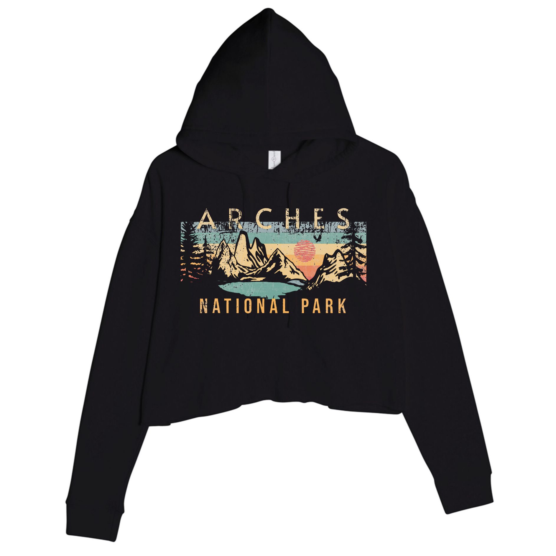Arches National Park Crop Fleece Hoodie