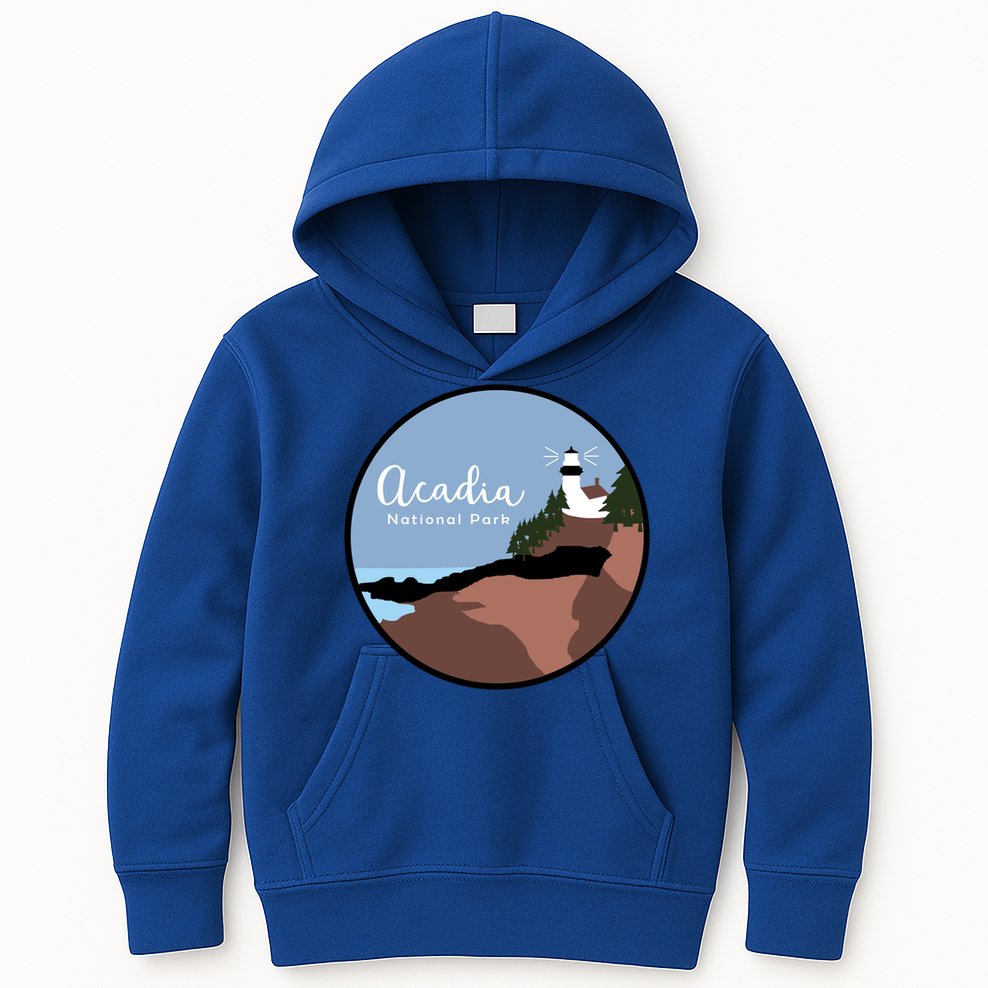 Acadia National Park 1916 Maine Bar Harbor Gift Kids Hoodie