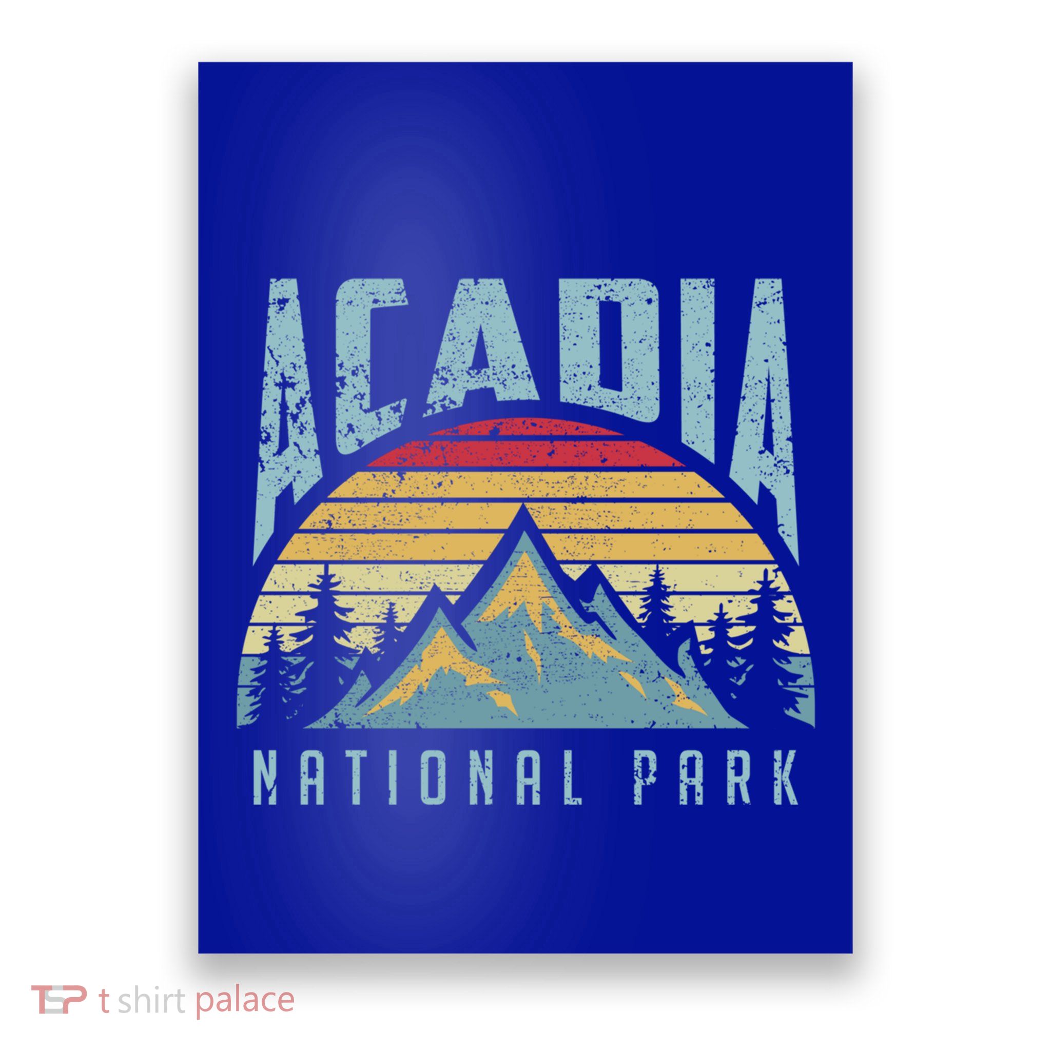 Acadia National Park Maine Mountains Retro Gift Cute Gift Poster
