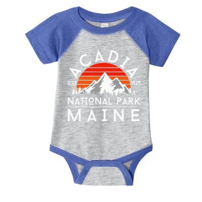Acadia National Park Maine Hike Outdoors Vintage Infant Baby Jersey Bodysuit