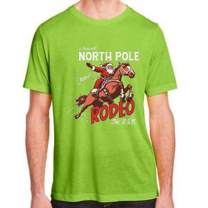 Annual North Pole Rodeo Western Christmas Cowboy Santa Adult ChromaSoft Performance T-Shirt