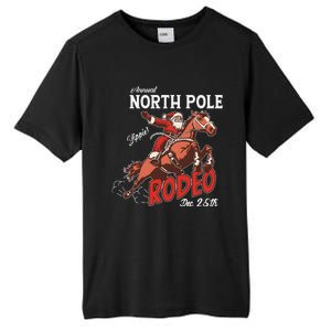 Annual North Pole Rodeo Western Christmas Cowboy Santa Tall Fusion ChromaSoft Performance T-Shirt