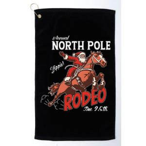 Annual North Pole Rodeo Western Christmas Cowboy Santa Platinum Collection Golf Towel