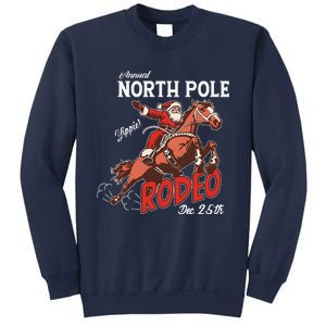 Annual North Pole Rodeo Western Christmas Cowboy Santa Sweatshirt