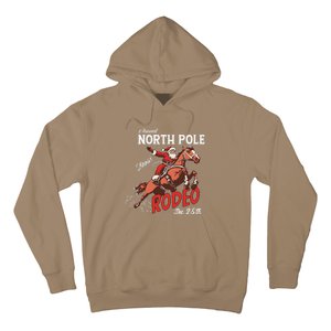 Annual North Pole Rodeo Western Christmas Cowboy Santa Hoodie