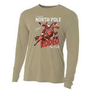 Annual North Pole Rodeo Western Christmas Cowboy Santa Cooling Performance Long Sleeve Crew