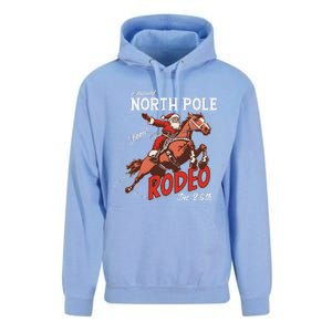 Annual North Pole Rodeo Western Christmas Cowboy Santa Unisex Surf Hoodie