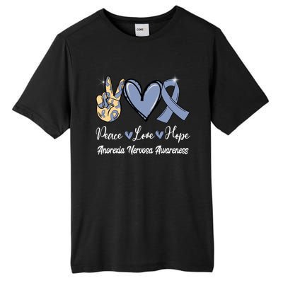 Anorexia Nervosa Peace Love Hope Perwinkle Blue Ribbon Gift Tall Fusion ChromaSoft Performance T-Shirt