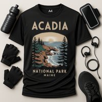 Acadia National Park Maine Scenic View Cooling Performance Crew T-Shirt