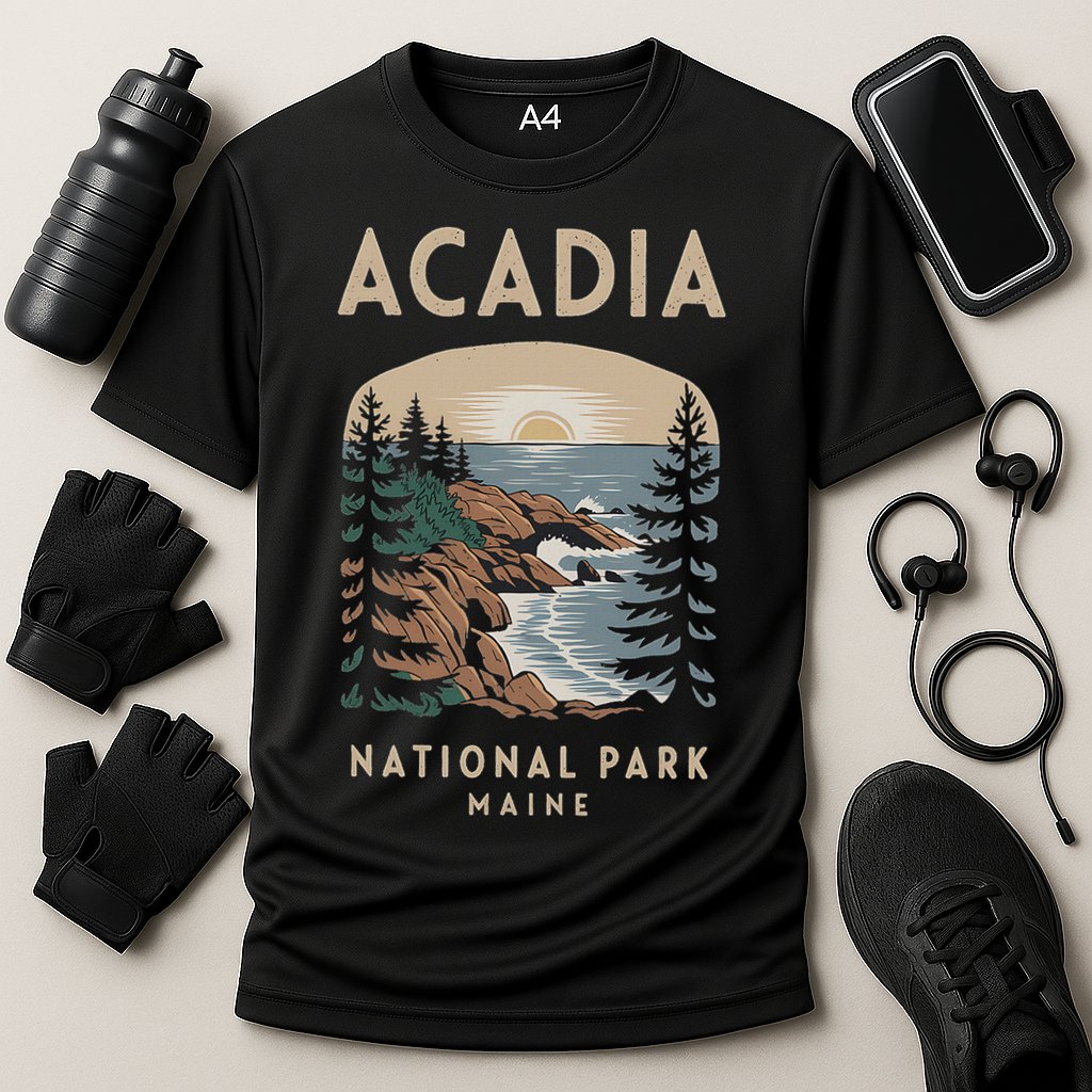 Acadia National Park Maine Scenic View Cooling Performance Crew T-Shirt