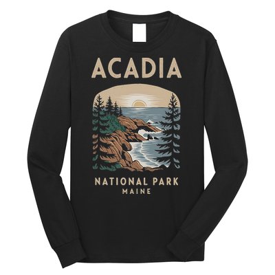 Acadia National Park Maine Scenic View Long Sleeve Shirt