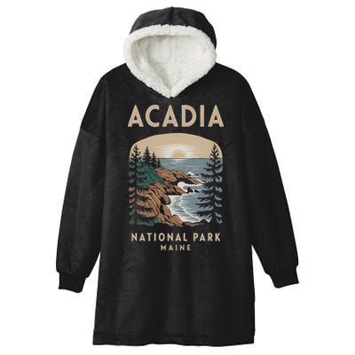 Acadia National Park Maine Scenic View Hooded Wearable Blanket