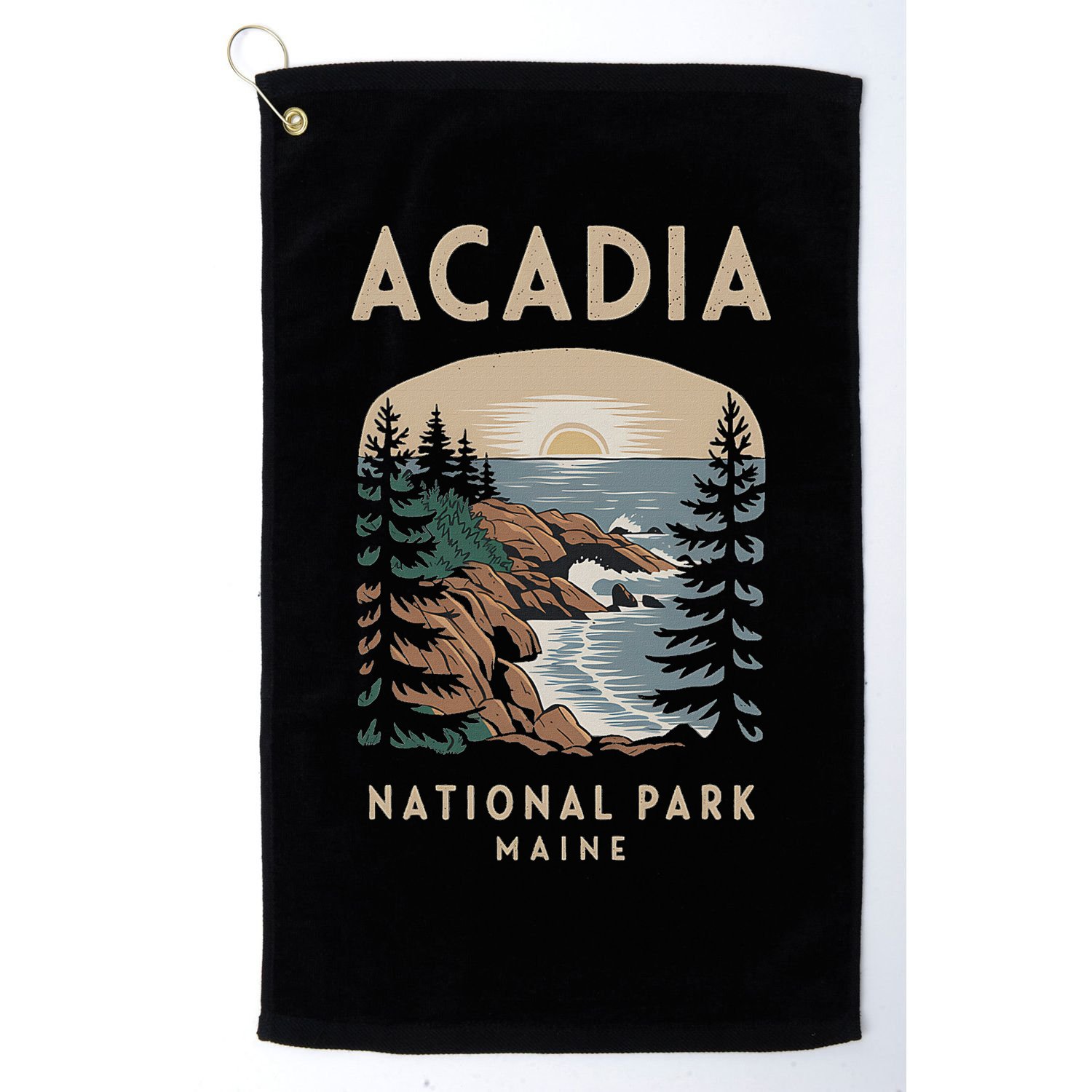 Acadia National Park Maine Scenic View Golf Towel