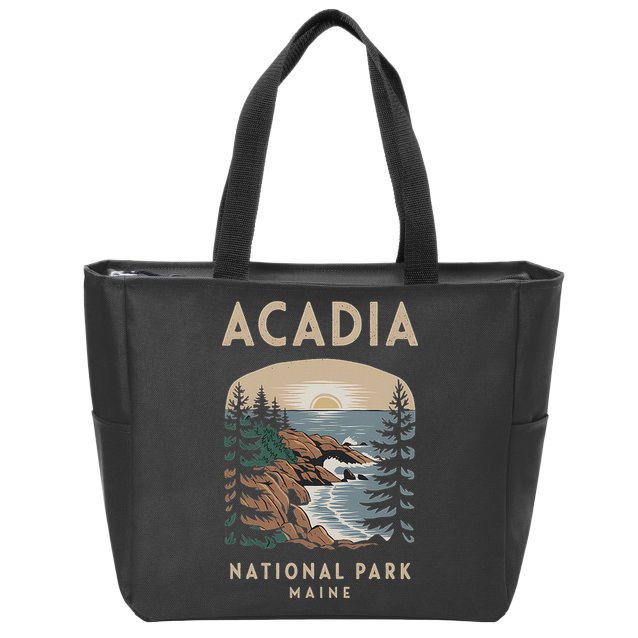 Acadia National Park Maine Scenic View Zip Tote Bag