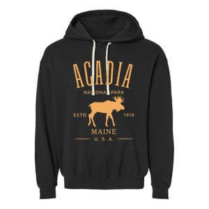 Acadia National Park Maine USA Design Souvenir Garment-Dyed Fleece Hoodie