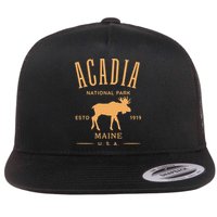 Acadia National Park Maine USA Design Souvenir Flat Bill Trucker Hat