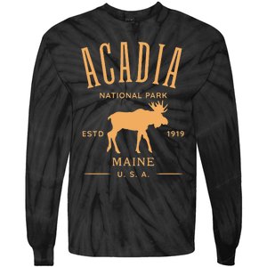 Acadia National Park Maine USA Design Souvenir Tie-Dye Long Sleeve Shirt