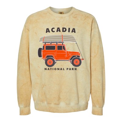 Acadia National Park Vintage Maine Souvenir Retro Gift Colorblast Crewneck Sweatshirt