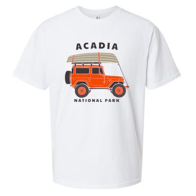 Acadia National Park Vintage Maine Souvenir Retro Gift Sueded Cloud Jersey T-Shirt