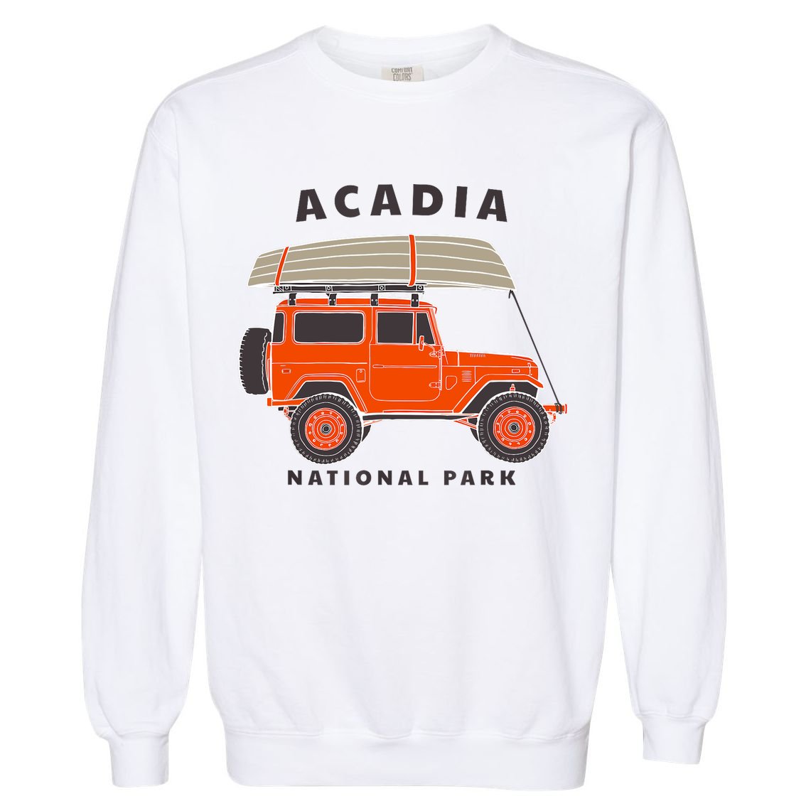 Acadia National Park Vintage Maine Souvenir Retro Gift Garment-Dyed Sweatshirt