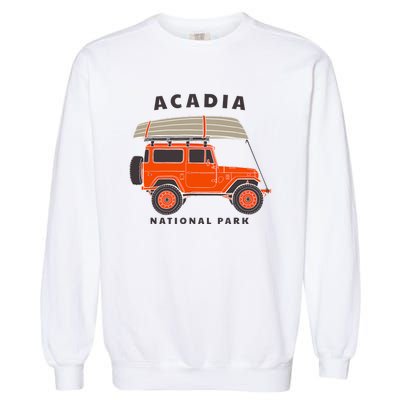 Acadia National Park Vintage Maine Souvenir Retro Gift Garment-Dyed Sweatshirt