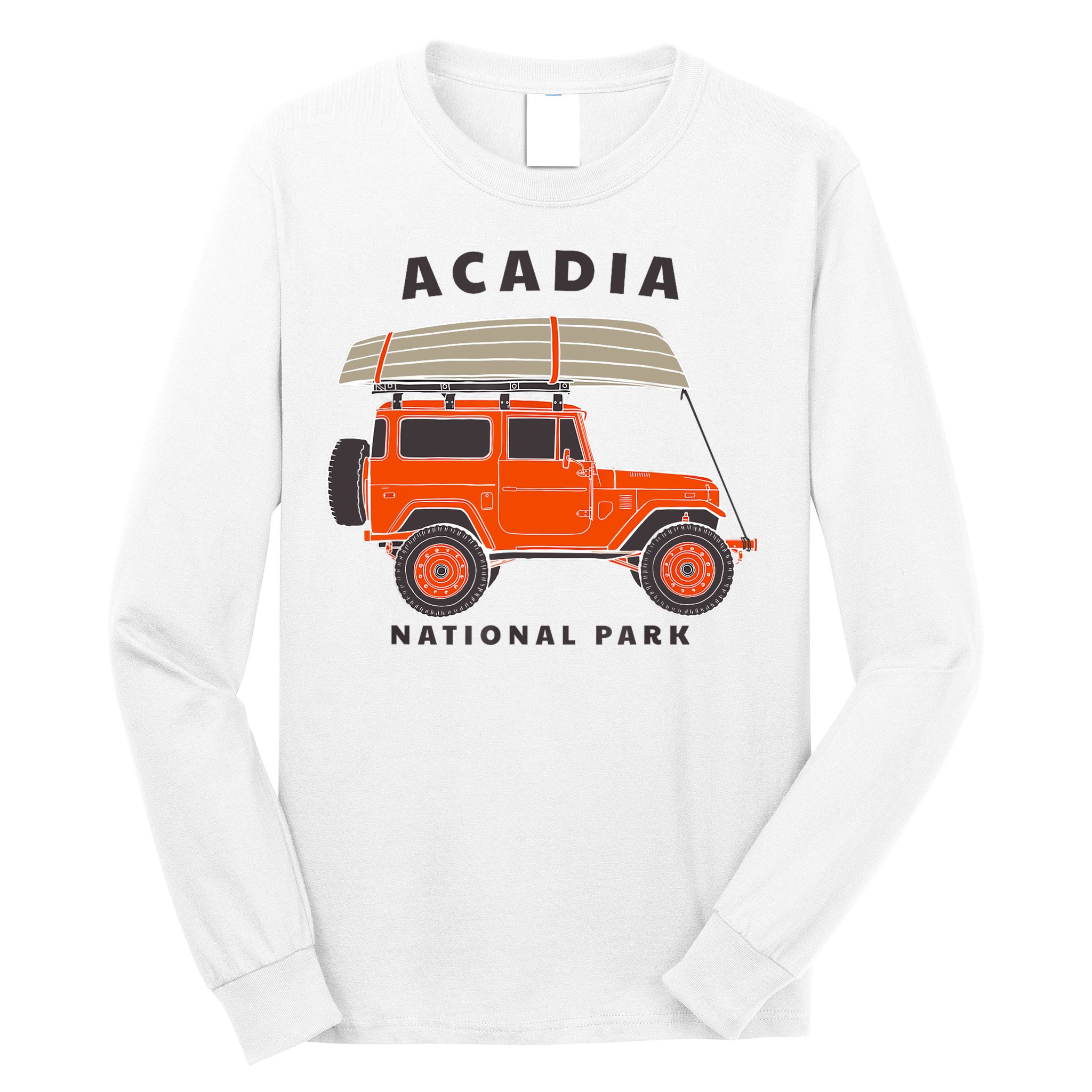 Acadia National Park Vintage Maine Souvenir Retro Gift Long Sleeve Shirt