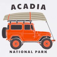 Acadia National Park Vintage Maine Souvenir Retro Gift Bucket Hat