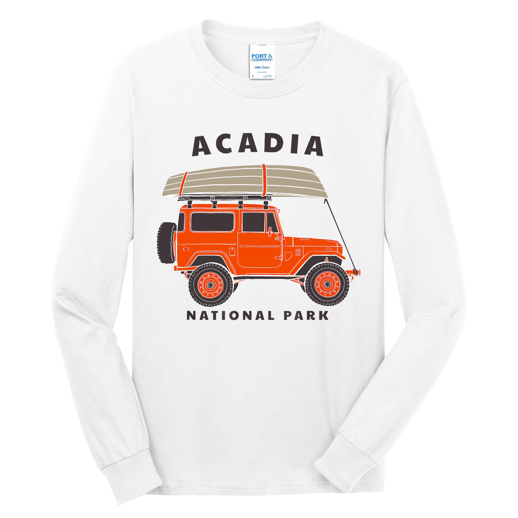 Acadia National Park Vintage Maine Souvenir Retro Gift Tall Long Sleeve T-Shirt