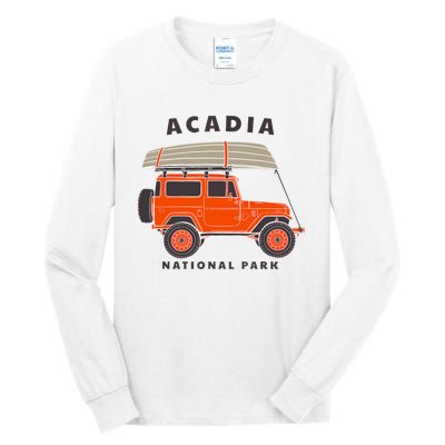 Acadia National Park Vintage Maine Souvenir Retro Gift Tall Long Sleeve T-Shirt