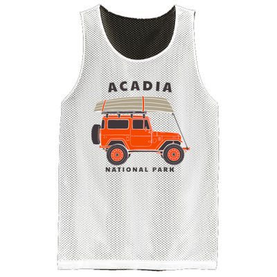 Acadia National Park Vintage Maine Souvenir Retro Gift Mesh Reversible Basketball Jersey Tank