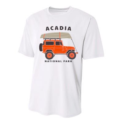 Acadia National Park Vintage Maine Souvenir Retro Gift Performance Sprint T-Shirt