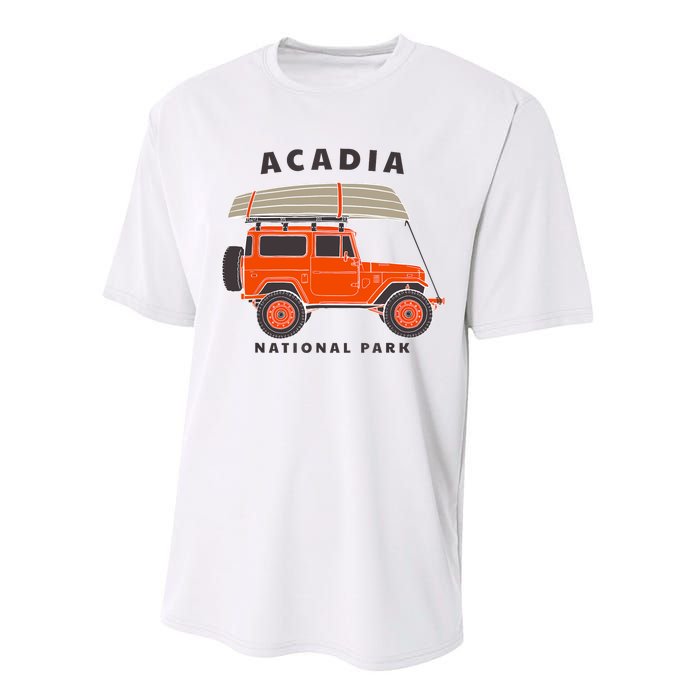 Acadia National Park Vintage Maine Souvenir Retro Gift Performance Sprint T-Shirt