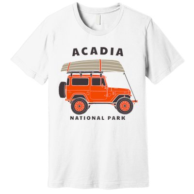 Acadia National Park Vintage Maine Souvenir Retro Gift Premium T-Shirt