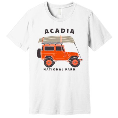 Acadia National Park Vintage Maine Souvenir Retro Gift Premium T-Shirt