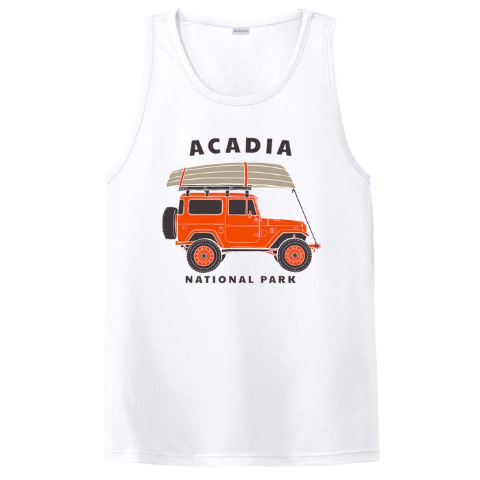 Acadia National Park Vintage Maine Souvenir Retro Gift PosiCharge Competitor Tank