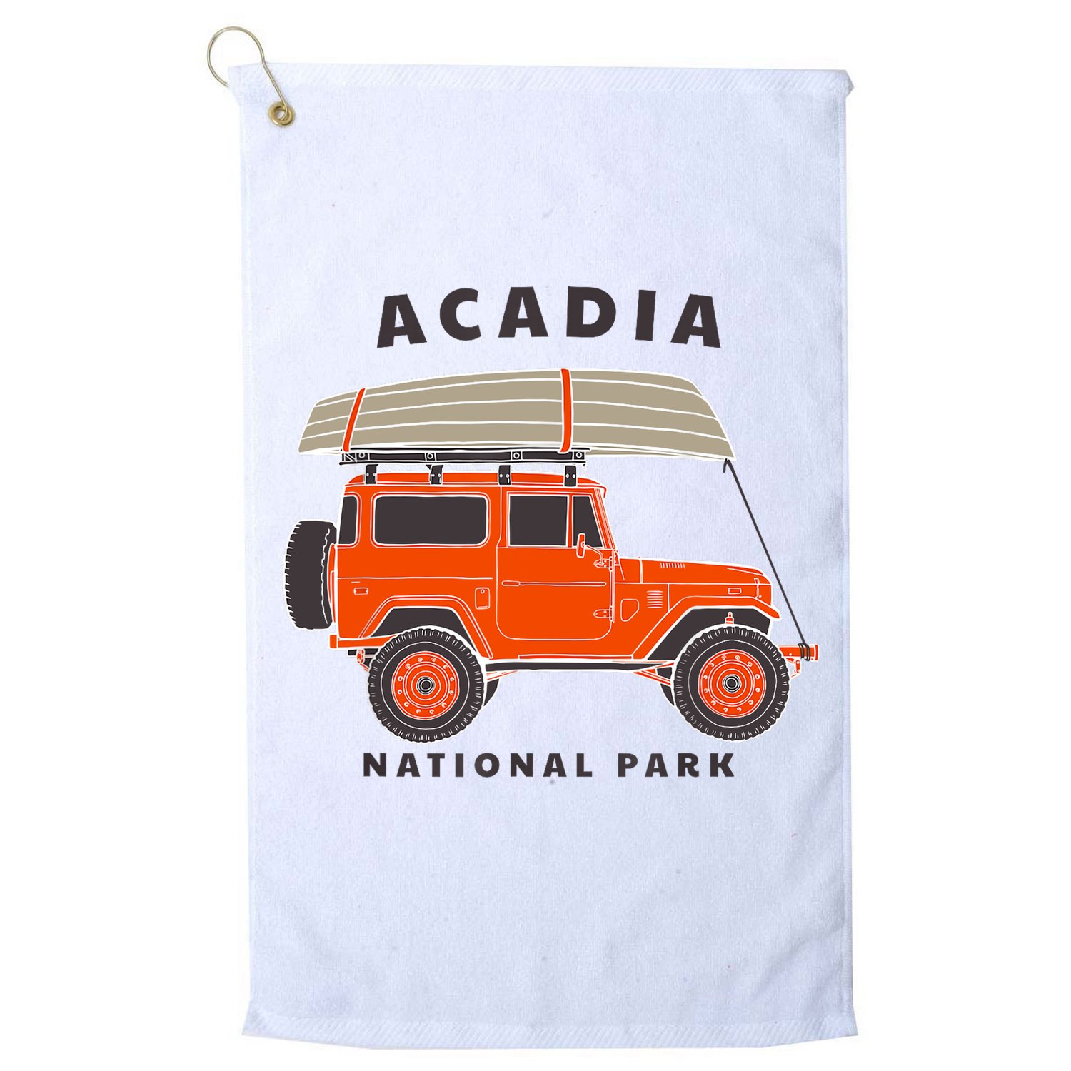 Acadia National Park Vintage Maine Souvenir Retro Gift Golf Towel
