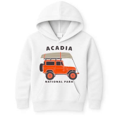 Acadia National Park Vintage Maine Souvenir Retro Gift Kids Hoodie