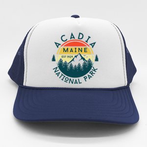 Acadia National Park Maine Mountains Nature Hiking Retro Trucker Hat