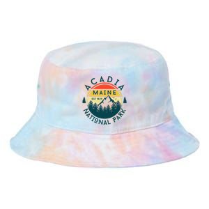 Acadia National Park Maine Mountains Nature Hiking Retro Tie Dye Newport Bucket Hat