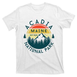 Acadia National Park Maine Mountains Nature Hiking Retro T-Shirt