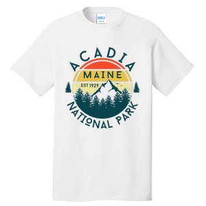 Acadia National Park Maine Mountains Nature Hiking Retro Tall T-Shirt