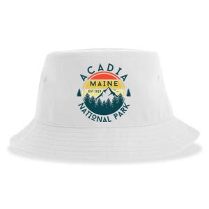 Acadia National Park Maine Mountains Nature Hiking Retro Sustainable Bucket Hat