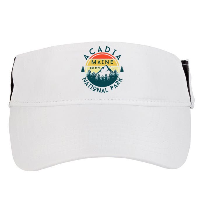 Acadia National Park Maine Mountains Nature Hiking Retro Adult Drive Performance Visor