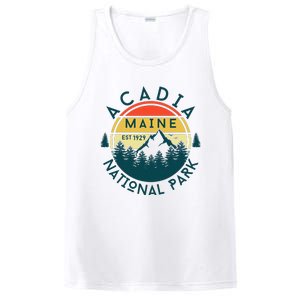 Acadia National Park Maine Mountains Nature Hiking Retro PosiCharge Competitor Tank