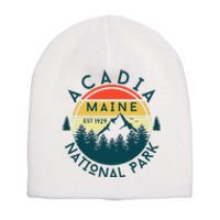 Acadia National Park Maine Mountains Nature Hiking Retro Short Acrylic Beanie