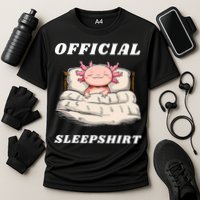 Axolotl Nap Pajamas Offici.al Napping Nightgown Funny  Cooling Performance Crew T-Shirt